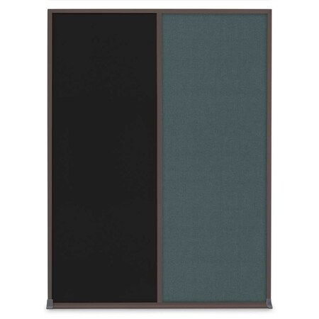 United Visual Products Single Door Radius Plus Corkboard, 24"X UV8001PLUS-SATIN-SURF